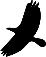 Bird clip art design on plain white transparent isolated background for card, shirt, hoodie, sweatshirt, apparel, card, tag, mug, icon, poster or badge