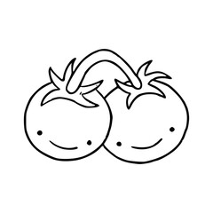 happy cartoon tomatoes duo
