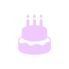 Birthday cake clip art design on plain white transparent isolated background for card, shirt, hoodie, sweatshirt, apparel, tag, mug, icon, poster or badge