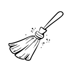 witch's broomstick with magic dust