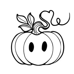 cute cartoon Halloween pumpkin face