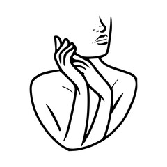 self-love vector line art