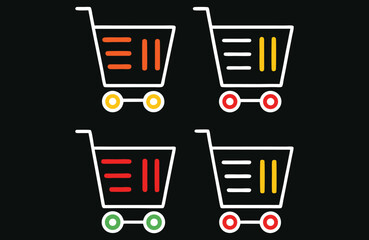 shopping cart icons.