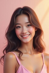 Elegant AI-Generated Portrait of a Young Woman in Floral Headpiece—Fantasy Beauty Style for Digital Art & Editorial Use

