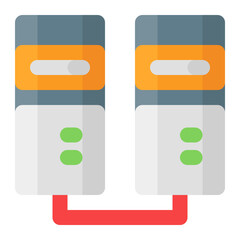 Obraz premium Server colored icon