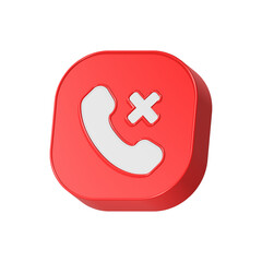 Obraz premium denied cancel call phone button 3d rendering