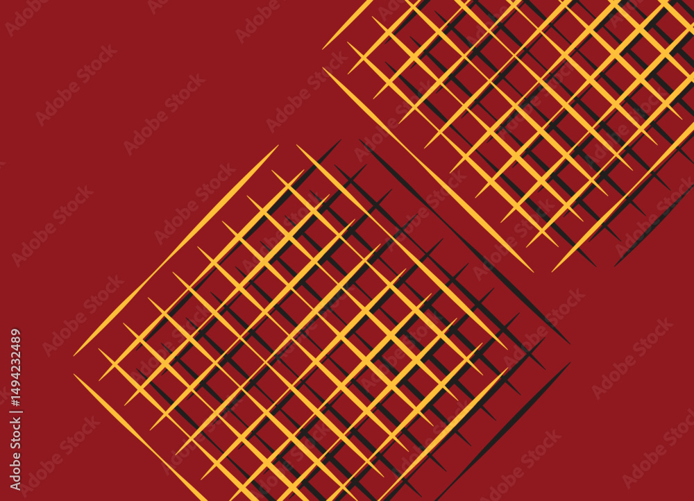 Poster abstract red background with geometric shapes. vector illustration in flat style. design element for