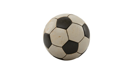 Fototapeta premium Vintage Worn Soccer Ball on Transparent Background
