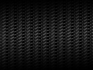 Black metal texture steel background. Perforated metal sheet.