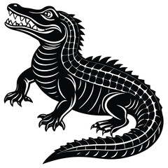 Adobe IlluAlligator head silhouette emerging from the water
strator Artwork