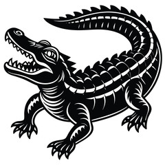 Adobe IlluAlligator head silhouette emerging from the water
strator Artwork