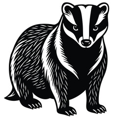 Adobe Illustrator ArtwoVector illustration of zorilla isolated on white background.rk