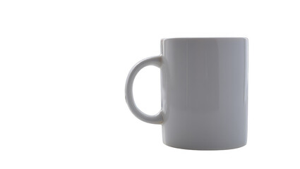 Fototapeta premium Blank White Coffee Mug on Transparent Background Perfect for Mockups