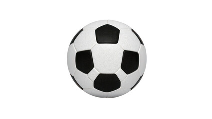Naklejka premium Classic Black and White Soccer Ball on Transparent Background