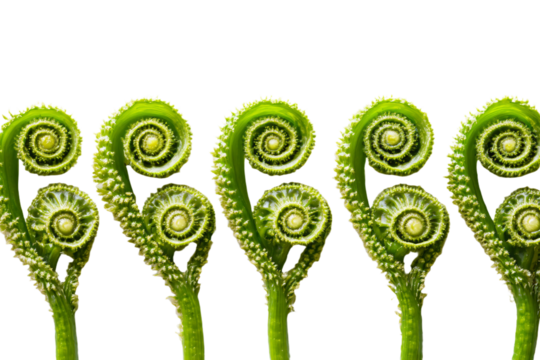 a group of green plants with spiral leaves