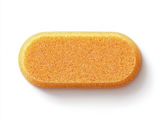 Shoe sponge isolated on white, top view. Footwear care product
