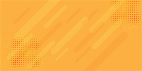 Vibrant orange abstract background featuring diagonal lines and dynamic halftone dot patterns. This energetic design combines 