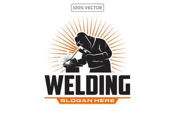 Welding company logo design vector illustration