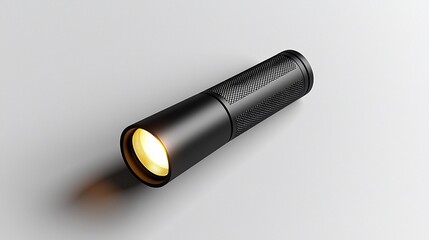 Black tactical flashlight