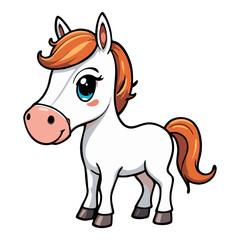 Cartoon Horse – Cute Farm Animal Vector Art