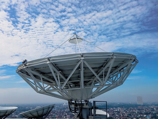 satellite dish on the roof