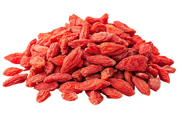 a pile of goji berries on a white surface