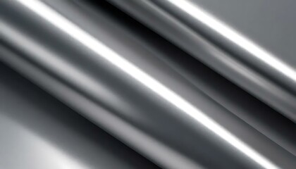 Obraz premium Abstract flowing silver fabric with dynamic light and shadow, smooth texture, and elegant form.