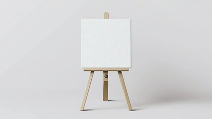 Blank canvas on easel