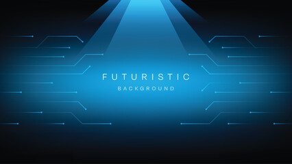 Blue Futuristic Abstract technology background Hi-tech system concept vector illustration
