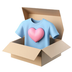 Buy heart shirt online order delivery box fashion apparel clothing store shop present gift package 100