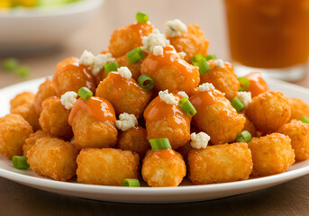 Spicy tater tots appetizer