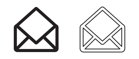 Mail icon set. email symbol icon vector. Mail icon set solid and line icons.