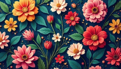 Continuous, interwoven floral motif Smooth, unbroken pattern , color, botanical