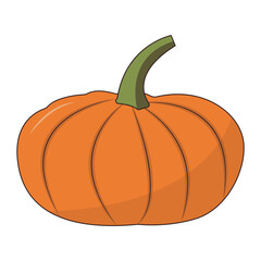 Happy Thanksgiving Day Cartoon Element. Vector Illustration on White Background.