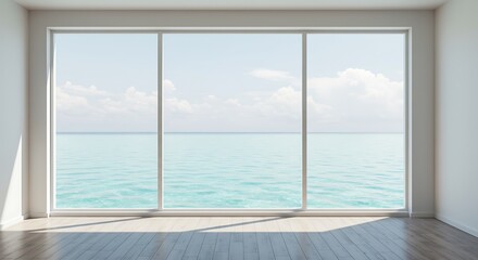 Bright room with water surface