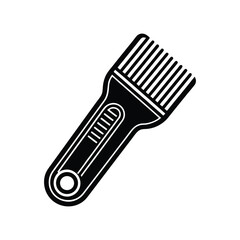 Stylish black and white comb vector illustration perfect for professional salon branding