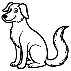 Adorable Dog with Big Eyes Fun and Friendly Cartoon Pet Design