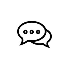 line art chat, bubble speech icon