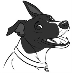 Adorable Dog Profile Vector Art