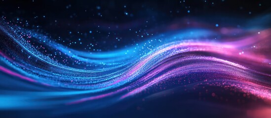 Obraz premium Abstract swirling neon waves