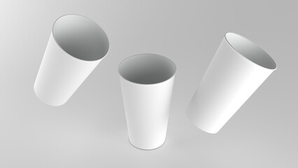 paper cup 16oz mockup 3D