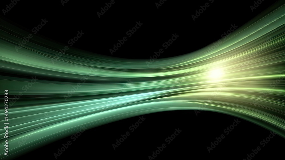 Poster abstract design with flowing lines and light accents.