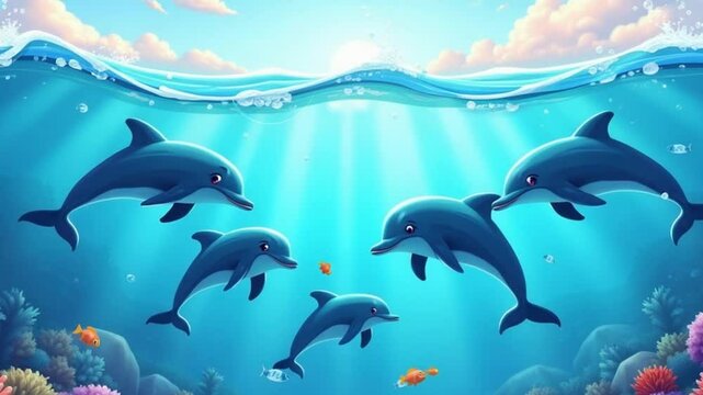 "Joyful Ocean Acrobatics"