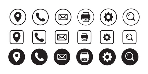 All-in-One Contact & Navigation Icons Pack &ndash; Clean, Editable Vector Icons for Designers & Developers