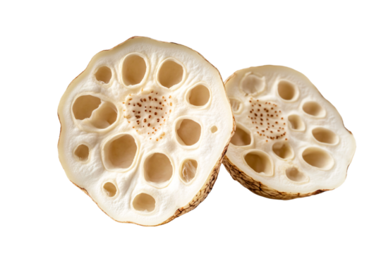 a close up of a fruit with a white background