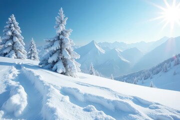 Crisp white snowdrift against bright backdrop , outdoors, texture, white