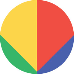 Minimal RGB Light Icon Abstract Form No Outline for Design A