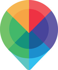 Fototapeta premium Minimal RGB Light Icon Abstract Form No Outline Version Two