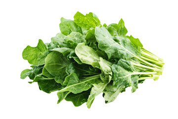 a bunch of spinach leaves on a white surface