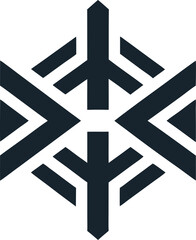 Fototapeta premium Minimal Logo H Shape Design Two Minimalist Refinement